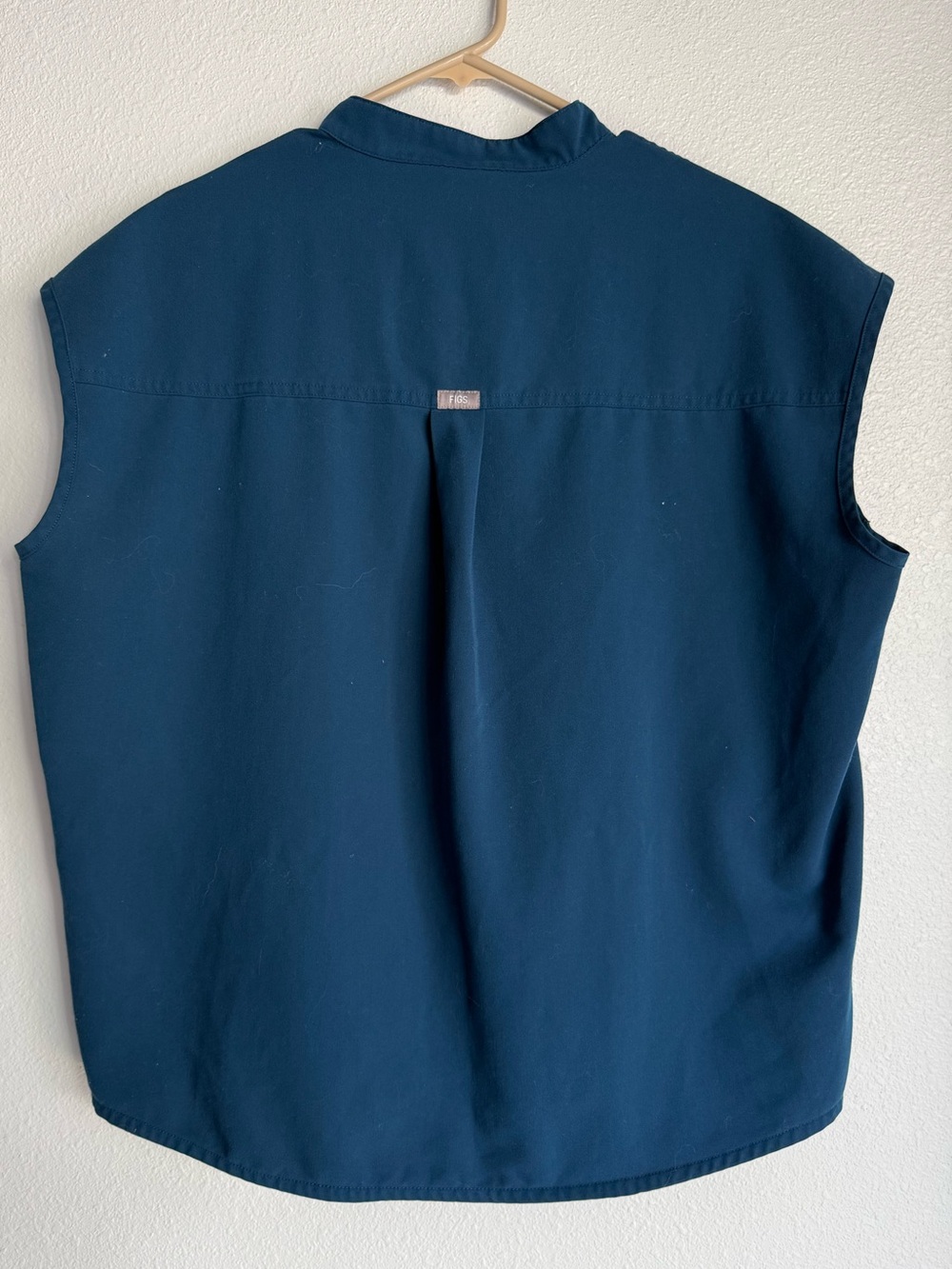 Figs Women's Sleeveless Tunic Top in Deep Teal Blue - Picture 2 of 8